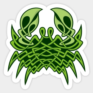 Green Crab Celtic Knot Sticker